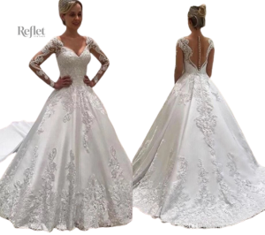 Robe de mariée princesse, silhouette flatteuse, style romantique