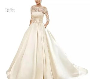 Robe de mariée princesse simple avec une coupe élégante