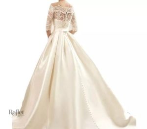 Vêtement nuptial inspiré des princesses, style minimaliste