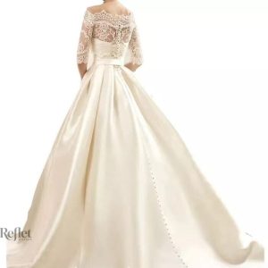 Vêtement nuptial inspiré des princesses, style minimaliste