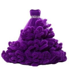Robe de mariée princesse violette élégante