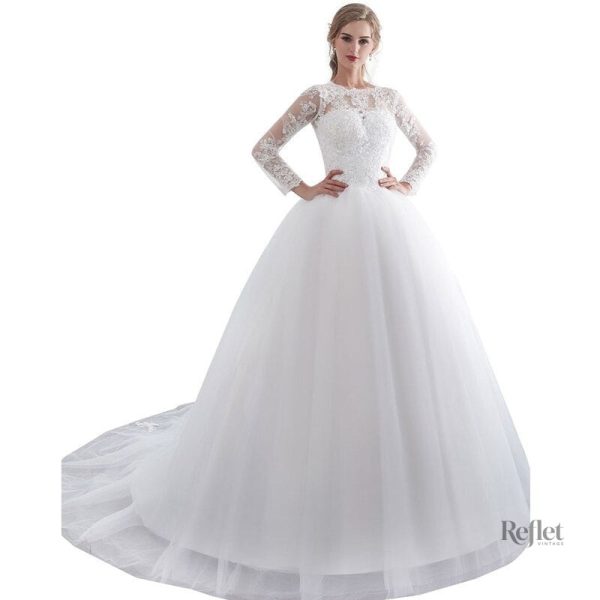 robe-de-mariee-princesse-voilee-1 Robe de mariée princesse voilée, élégance romantique