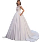 Robe de mariée satin style princesse élégante