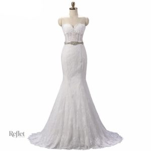 Robe de mariée semi princesse élégante et raffinée