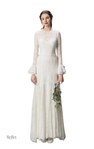 Robe de mariée vintage années 40, élégance intemporelle