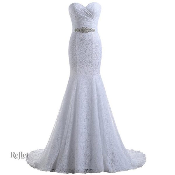 Robe de mariée princesse en design trapèze chic