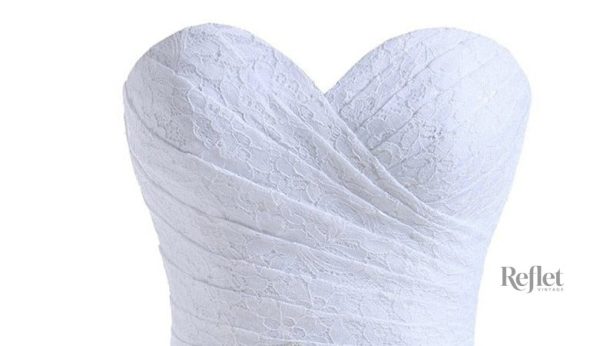 Robe de mariage princesse avec silhouette trapèze réjouissante