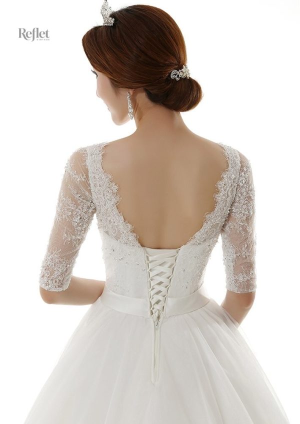 Robe de mariage classique avec bustier sculpté