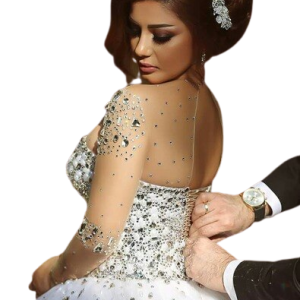 Robe de mariée avec jupe volumineuse et bustier