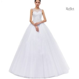 Robe de mariée romantique avec détails raffinés
