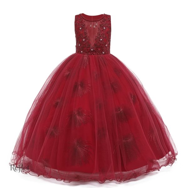 Robe de princesse pour enfant avec motifs floraux