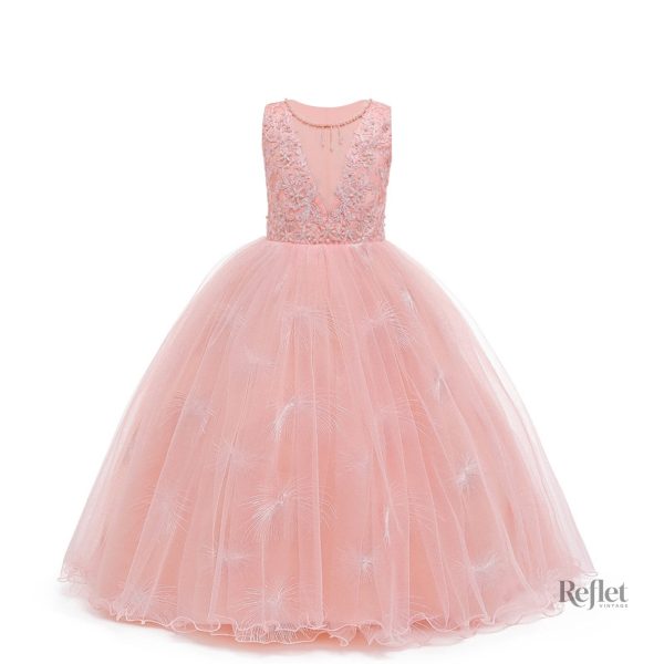 Robe de petite fille en couleur pastel douce