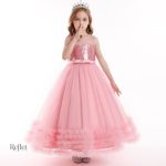 Robe princesse rose pour fille, élégante et féerique