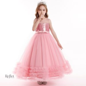 Robe princesse rose pour fille, élégante et féerique