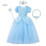 Robe rose inspirée d'Aurore pour fille