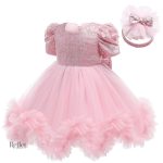 Robe bébé conique à manches courtes