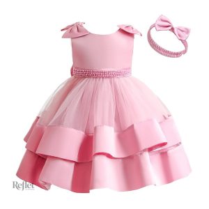 Robe princesse bébé 1 an, vêtement festif pour petite fille