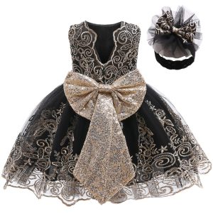 Robe de soirée bébé en tulle léger