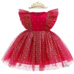 Robe de princesse rétro pour bébé à Noël