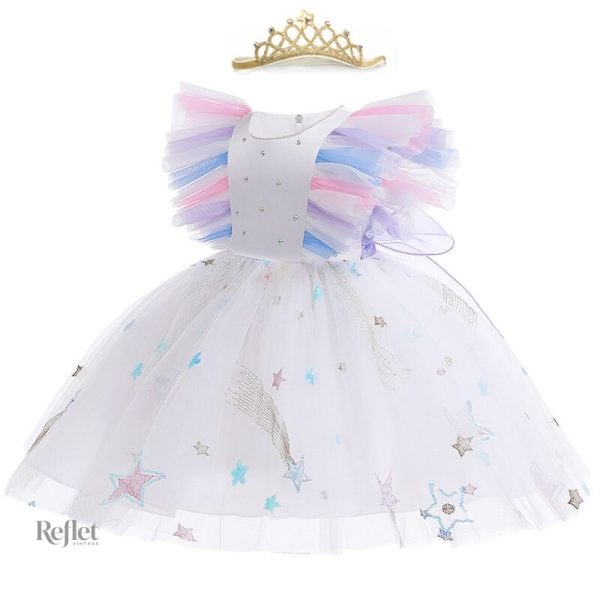 Robe festive pour bébé avec motifs de Noël