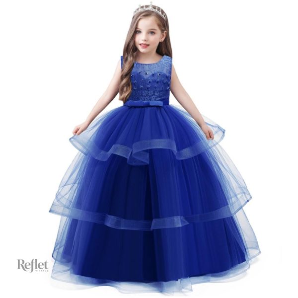 Robe de danse bleue pour enfant