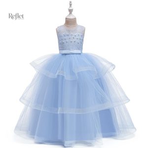 Robe bleue élégante pour petite fille