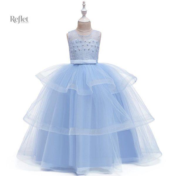 Robe bleue élégante pour petite fille