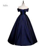 Robe de princesse en bleu roi, style magnifique