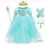 Robe Fille avec Détails Floraux