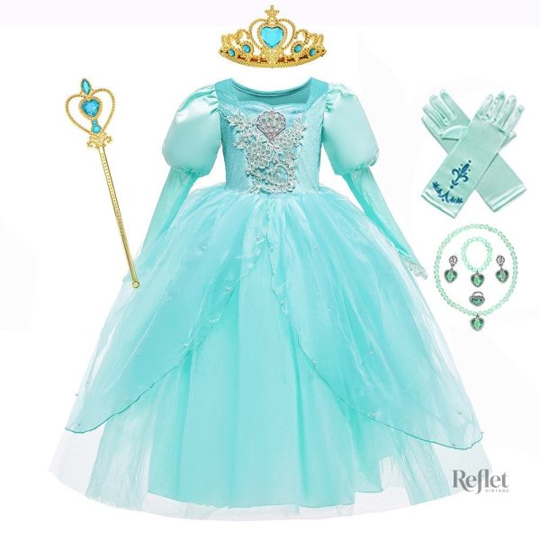 Robe Fille avec Détails Floraux