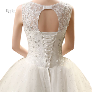 Robe de mariée style princesse avec jupe volumineuse