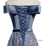 Robe bleu pour femme style princesse, look raffiné