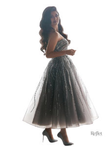 Robe pailletée élégante pour femme, style princesse