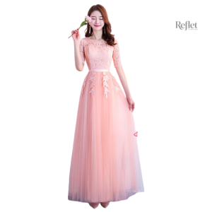 Robe rose pour femme, style princesse, look romantique
