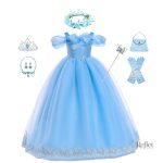 Robe de fête colorée pour petite fille, style princesse