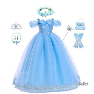Robe de fête colorée pour petite fille, style princesse
