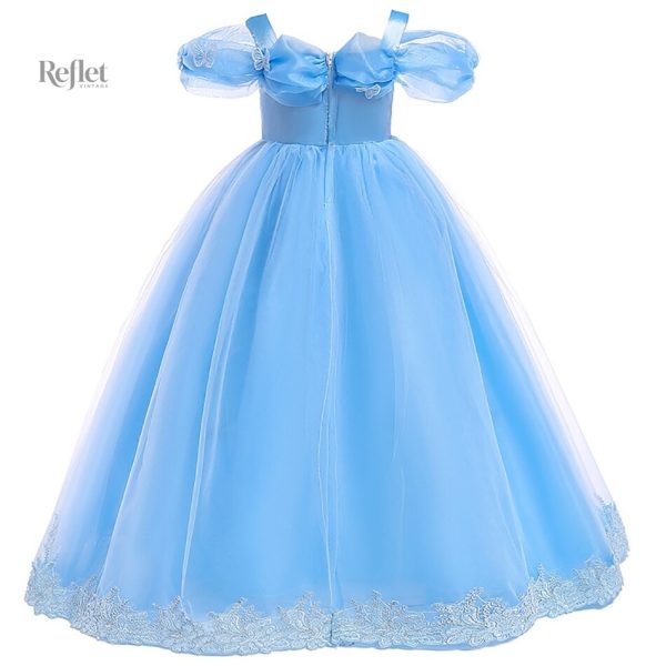 Tenue de bal pour enfant, robe princesses avec volants