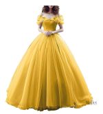 Robe de princesse jaune pour petites filles