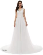 Robe de mariée style princesse avec détails raffinés