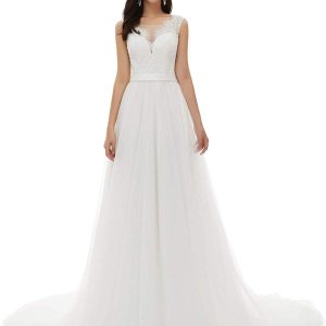 Robe de mariée style princesse avec détails raffinés