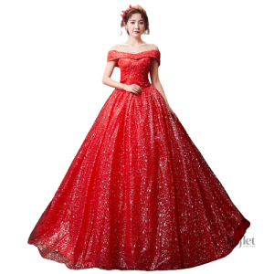 Robe de princesse femme voilée élégante et moderne