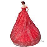 Robe voilée pour femme, style princesse chic