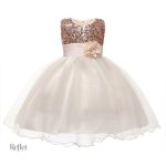 Robe de princesse avec motifs floraux pour jeune fille