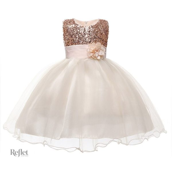 Robe de princesse avec motifs floraux pour jeune fille