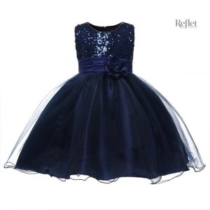 Robe de princesse rose avec jupe en tulle pour fillette