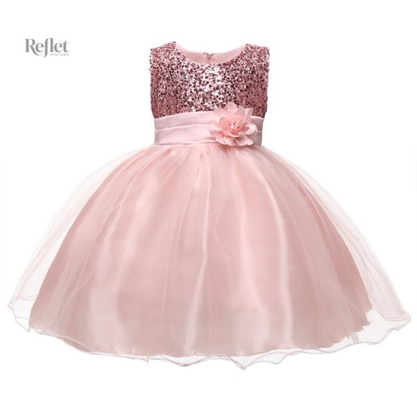 Robe de style princesse avec broderies délicates pour enfant
