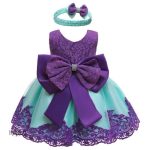 Robe de fête pour bébé en rose