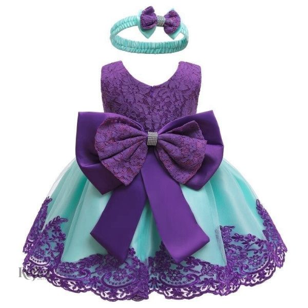 Robe de fête pour bébé en rose