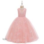 Robe d'anniversaire rose clair pour enfant