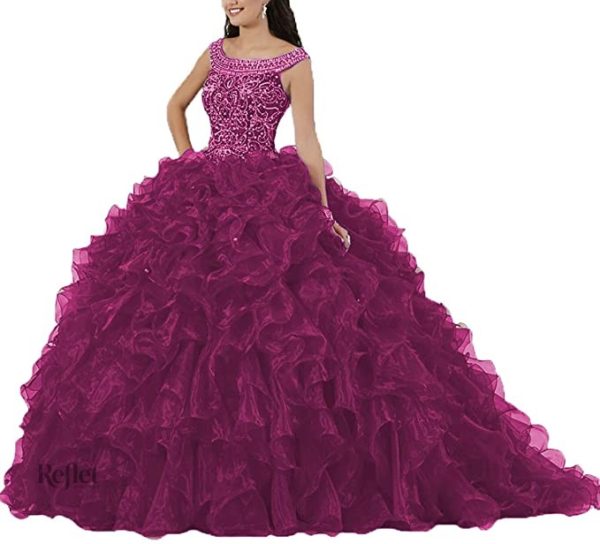 robe-de-princesse-rose-fushia-femme-1 Robe de princesse rose fuchsia pour femme